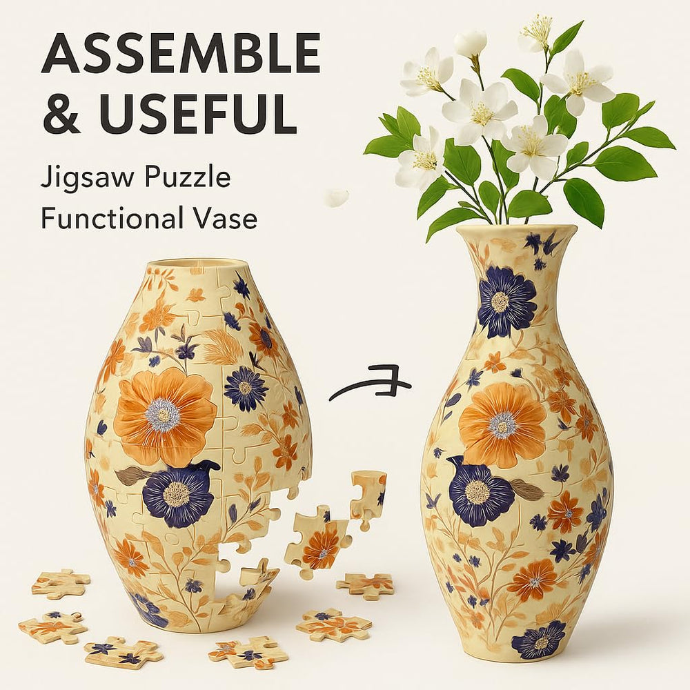 Enirunly gift-ready puzzle vase packaging, ideal for birthdays or housewarmings for puzzle lovers.