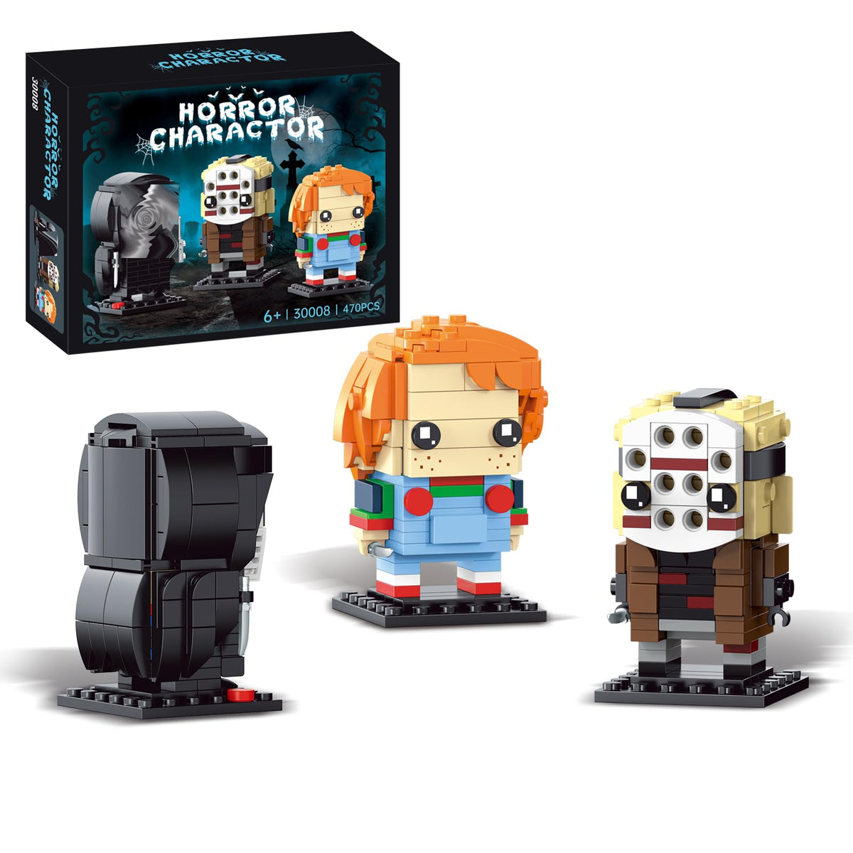 ENJBRICK Christmas horror figure assembly – ideal display piece for fans.