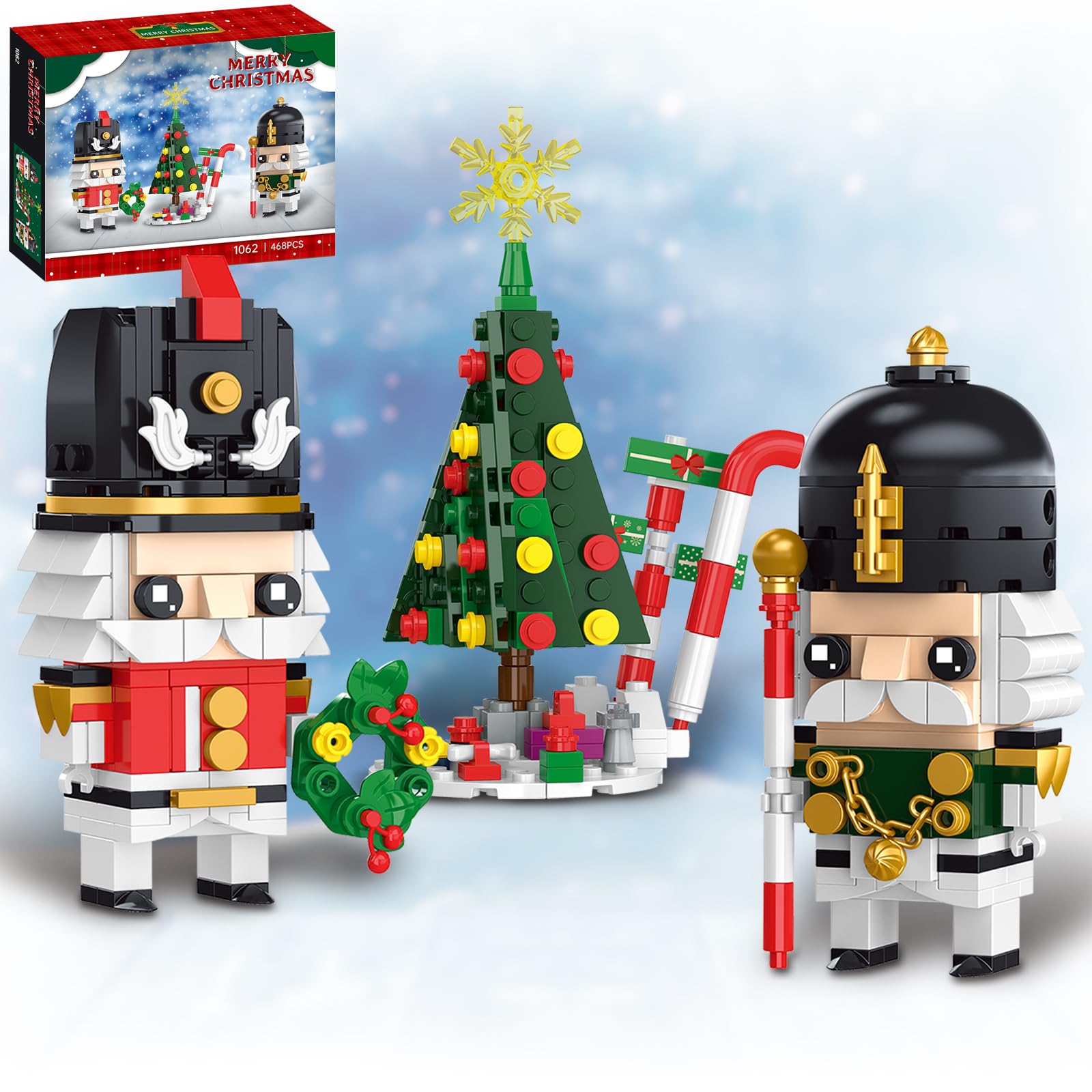ENJBRICK Christmas nutcracker set on mantel adding festive charm