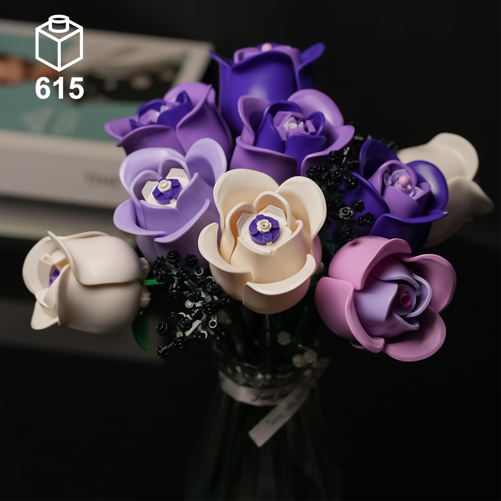 ENJBRICK pink roses assembly guide highlights easy, enjoyable crafting experience.