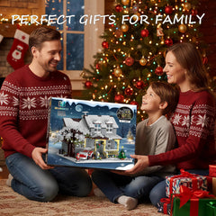 ENJBRICK snow tree and car accent the scene for seasonal display