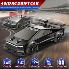 ENJOYFLY 1:24 RC drift car side view showing compact size for tight spaces