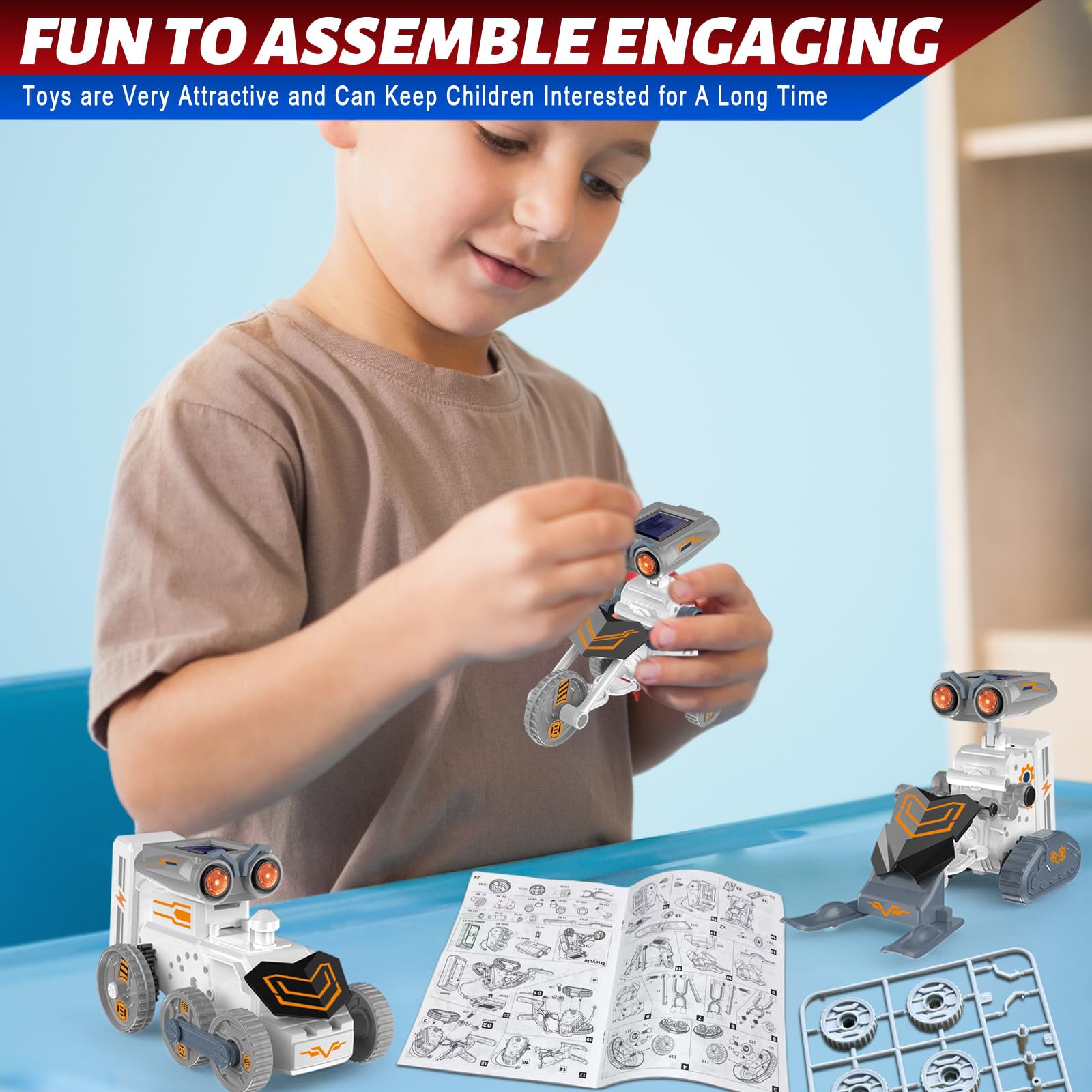 ENJOYFLY 14-in-1 models with step-by-step guide for imaginative play