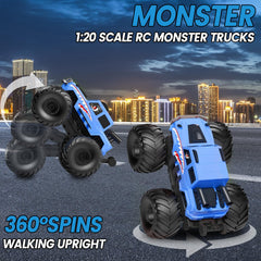 EnjoyFly amphibious RC truck side view highlighting durable grip.