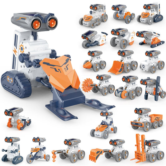 ENJOYFLY STEM educational robot assembly showing easy to connect modular parts for confidence