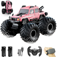 ENJOYFLY Waterproof Monster Truck RC car front view shows rugged design and splash-ready body