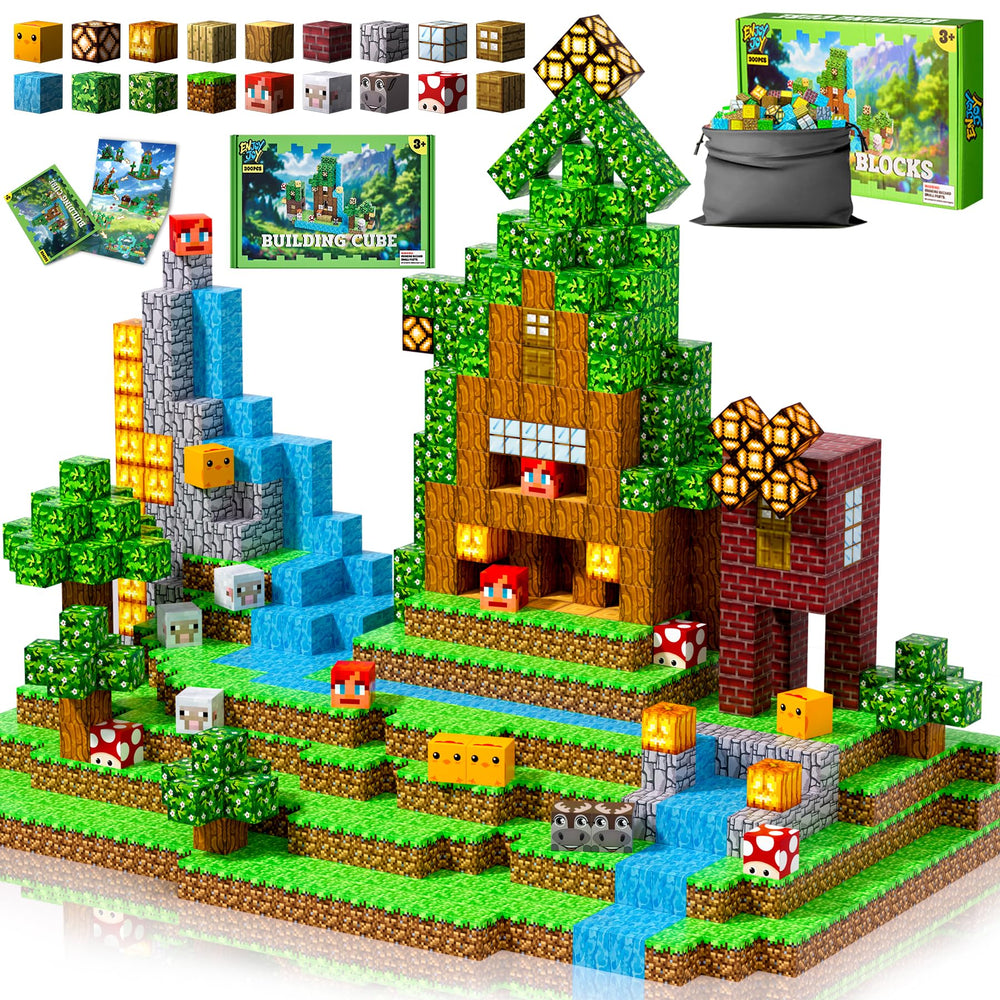 Enjoyjoy 300Pcs Magnetic Blocks pack invites imaginative play and creative exploration.