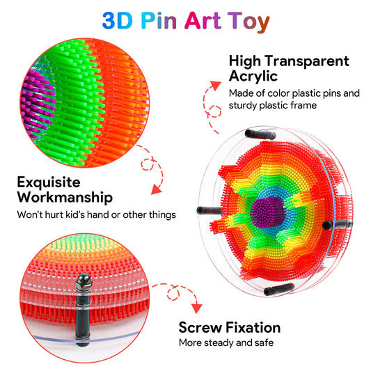 ENJSD 3D Pin Art toy impression showing object press for unique profiles