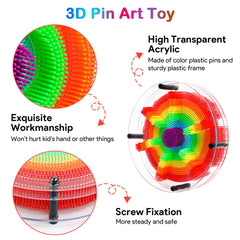 ENJSD 3D Pin Art toy impression showing object press for unique profiles