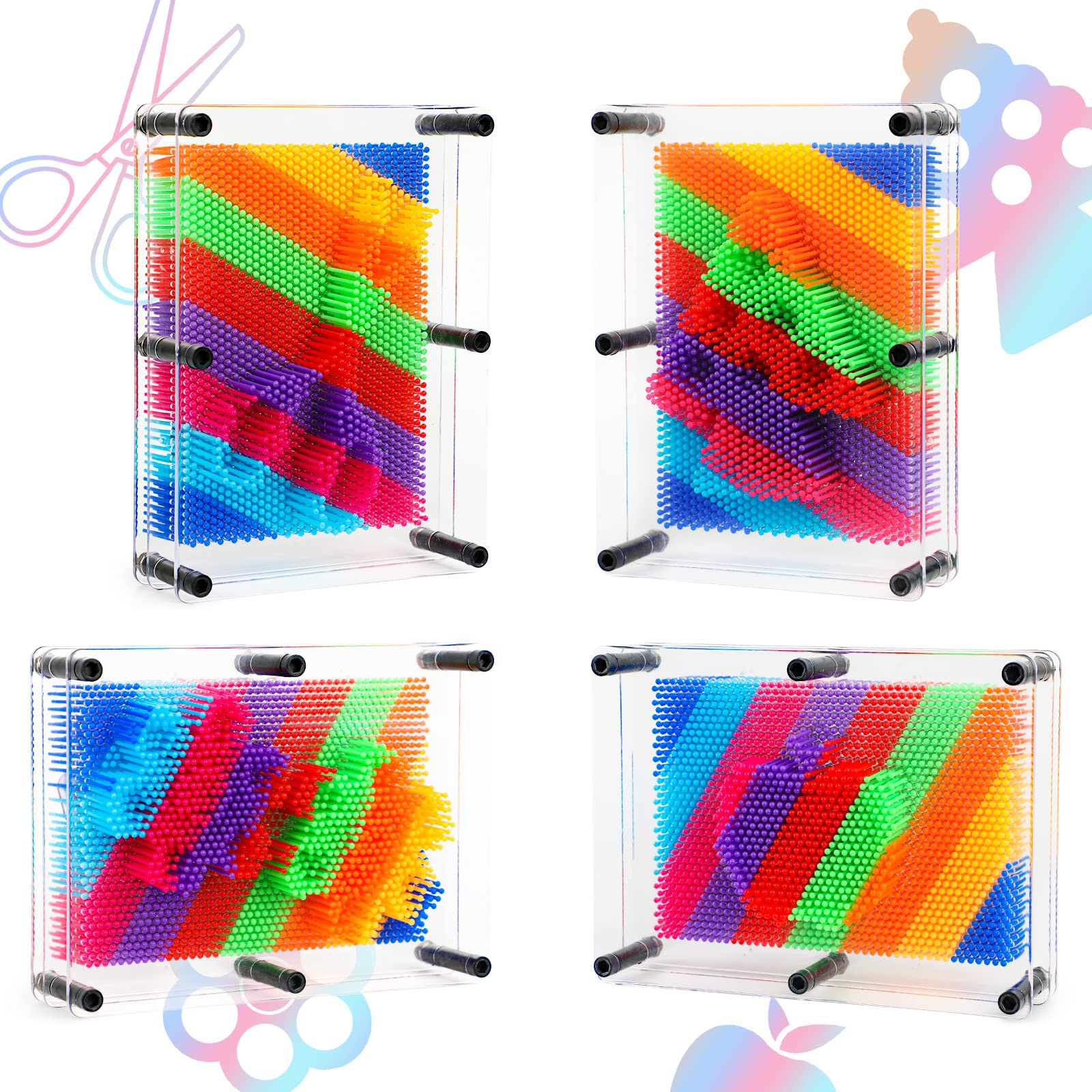 ENJSD Pin Art plastic pin board for safe tactile learning