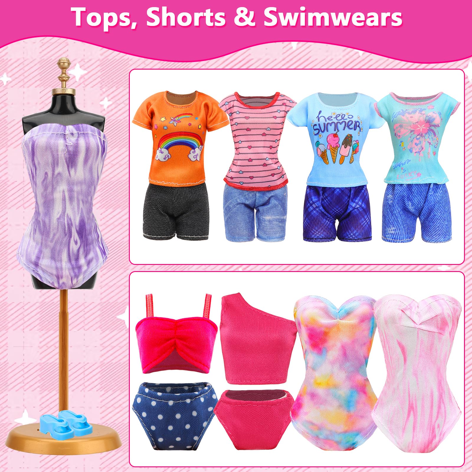 ENOCHT bikini swimsuits for 11.5-inch dolls for sunny play sessions.