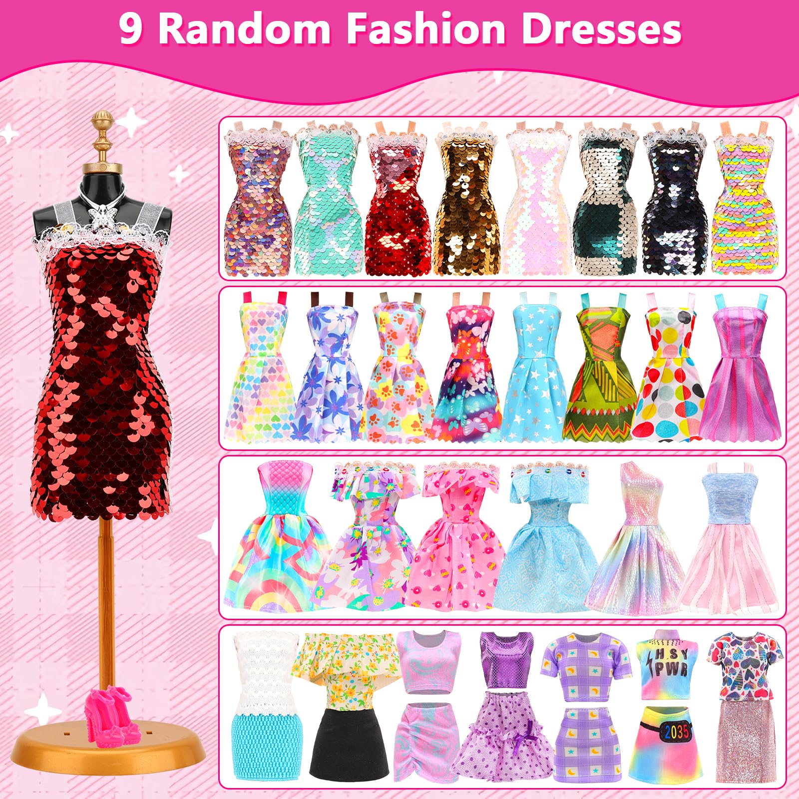 ENOCHT fashion dresses for 11.5-inch dolls to spark creative styling.