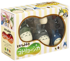 Ensky dark gray Totoro nesting doll as the largest piece