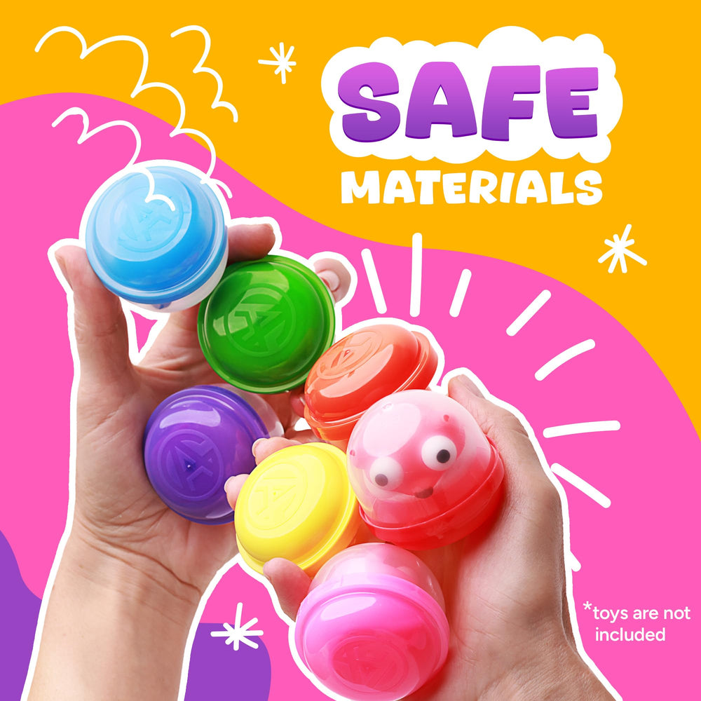 Entervending prize machine capsules compatible with claw machines and gashapon dispensers.
