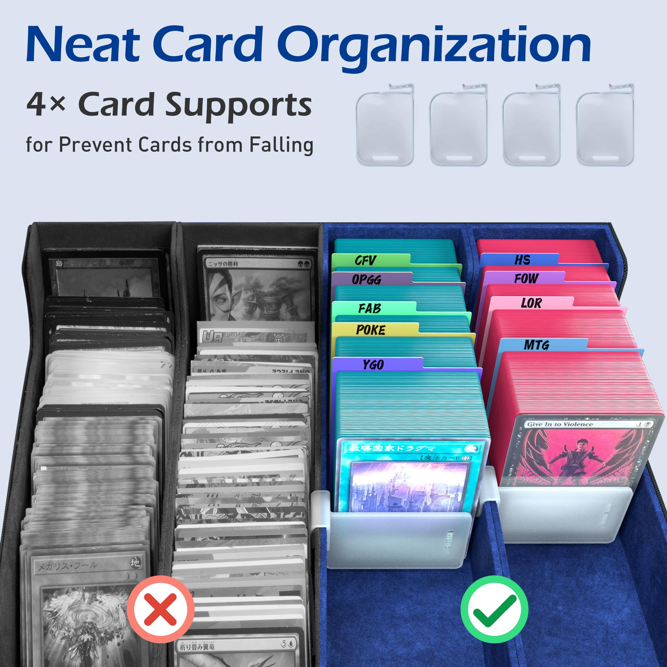 Entumo case with 50 sleeves included illustrating added protection for sleeved cards.