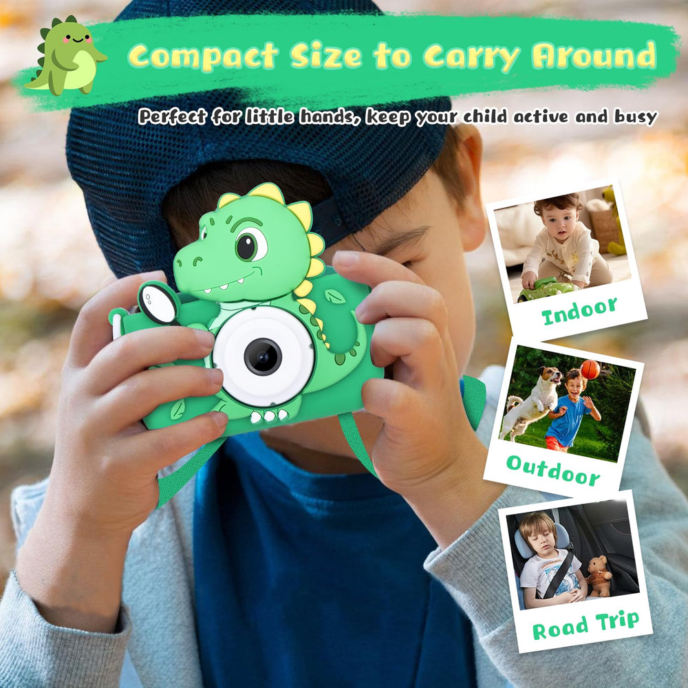 Envyvip dinosaur camera in a silicone case designed for protection