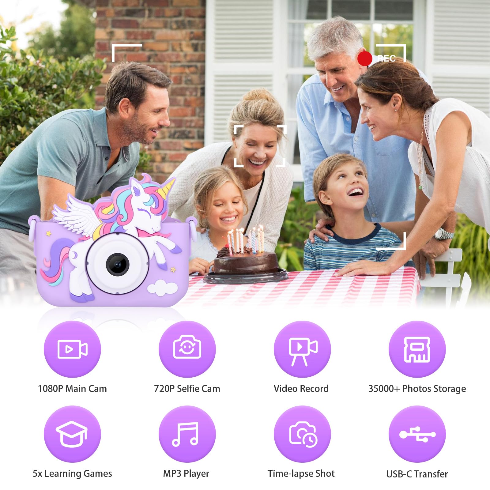 Envyvip Unicorn Camera child using it to capture family adventures