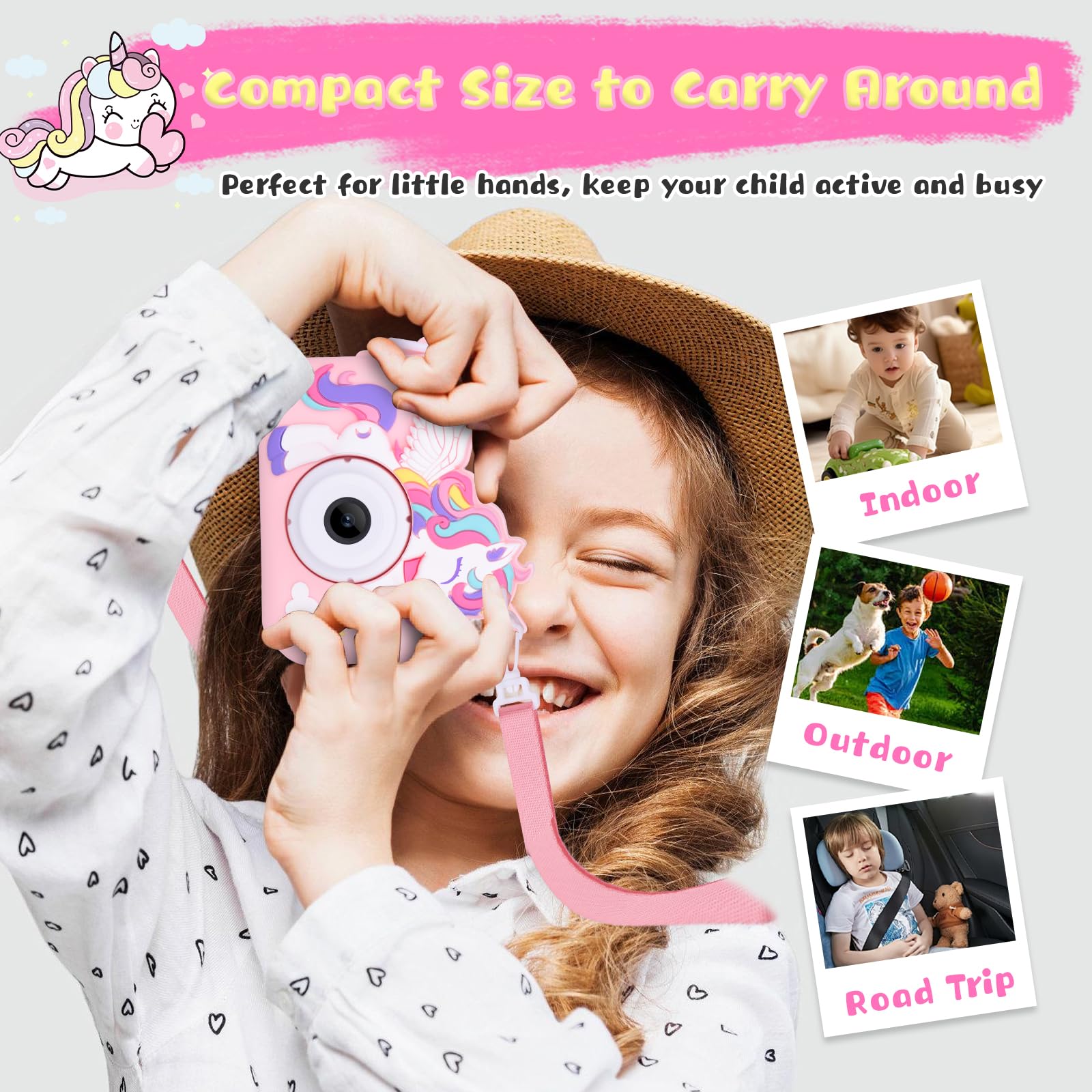 Envyvip Unicorn Camera, education games onboard fostering creativity.