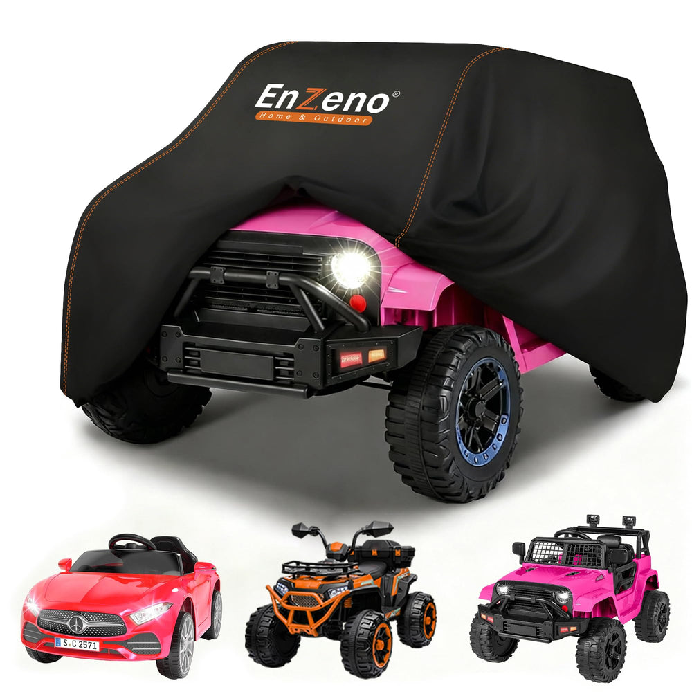 Enzeno Kids Ride-On Cover provides waterproof protection for outdoor use.
