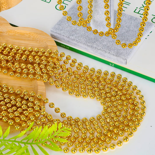 EOBOH gold Mardi Gras beads party decoration for vibrant celebrations and photo ops.