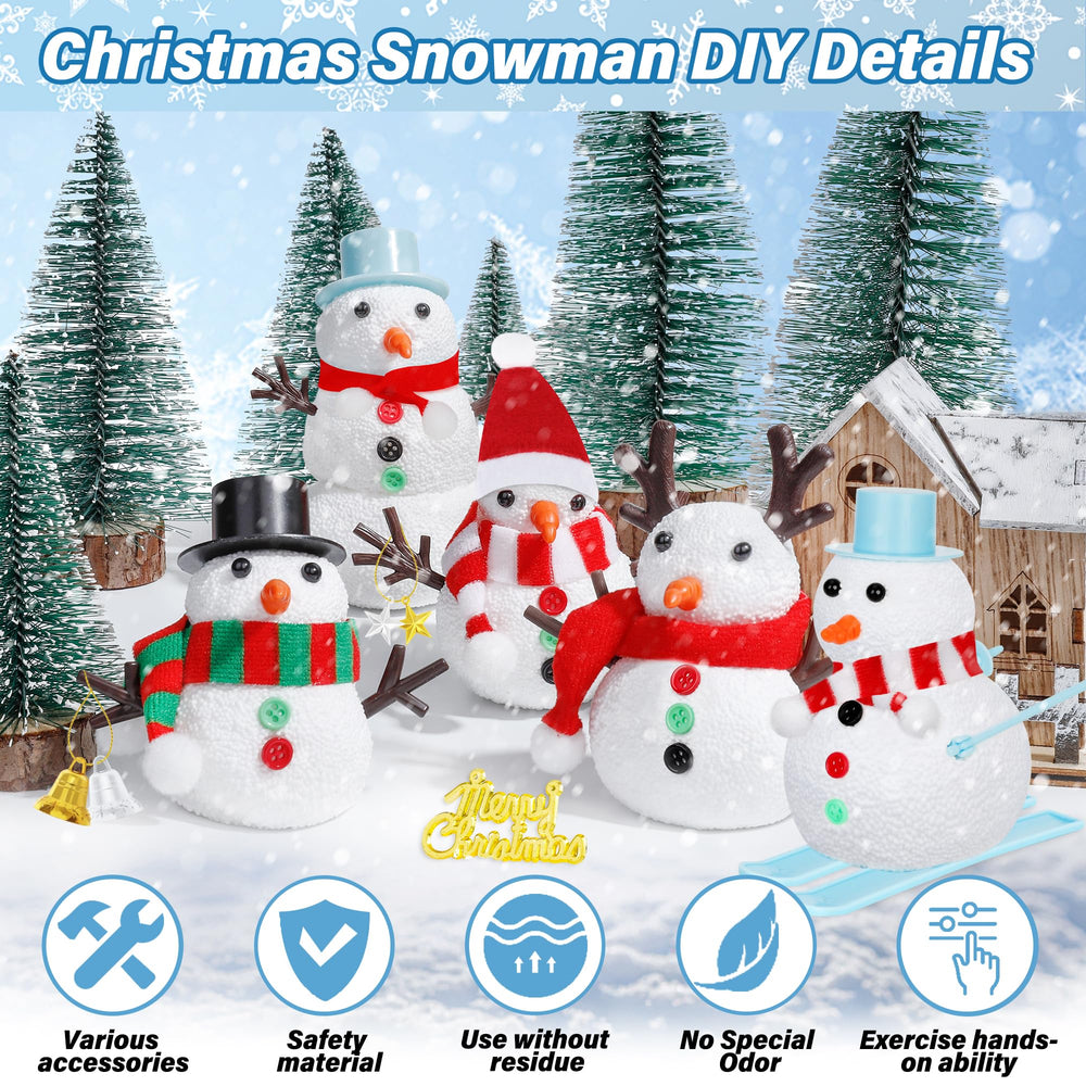 EOBOH creative snowman decor kit, robust figures suitable for party favors.