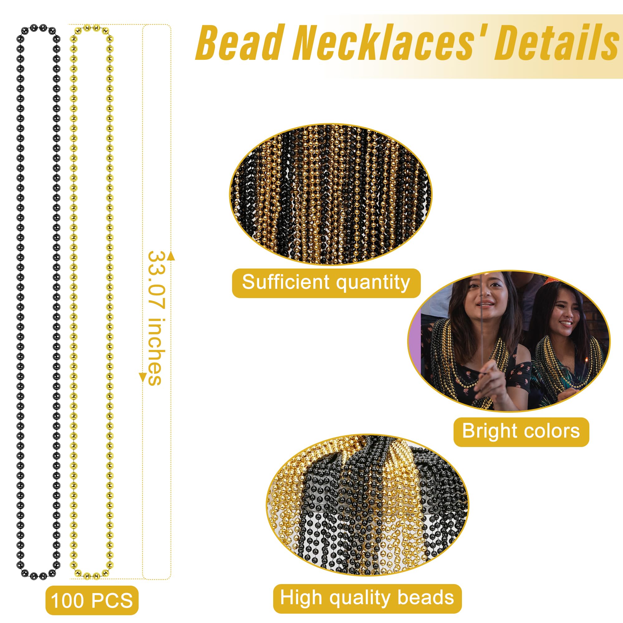 EOBOH bead necklace party favors brighten New Year events with stylish color.