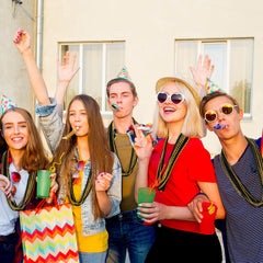 EOBOH beaded necklace party pack with 50 pieces for sharing at gatherings.