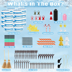 EOBOH Build a Snowman Kit accessories showcase for festive indoor projects
