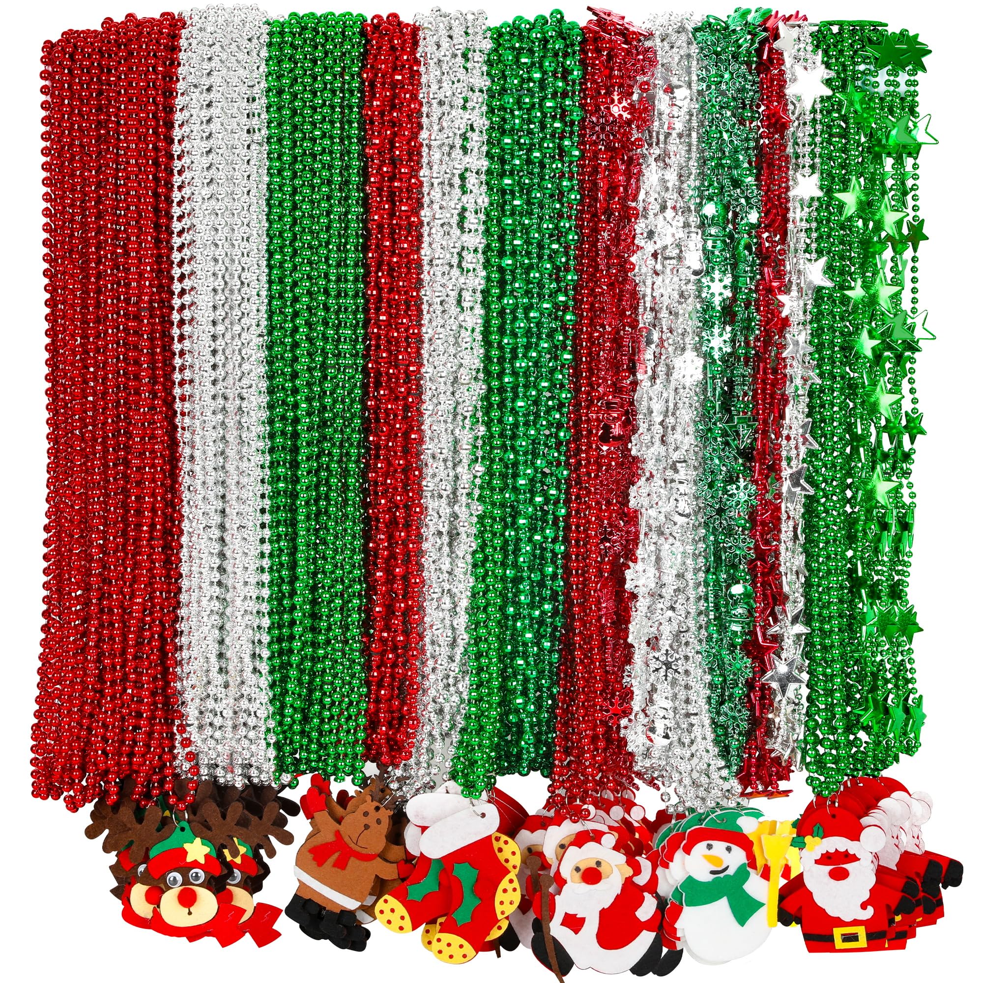 EOBOH Christmas necklace bulk 100pcs set for versatile party decor.