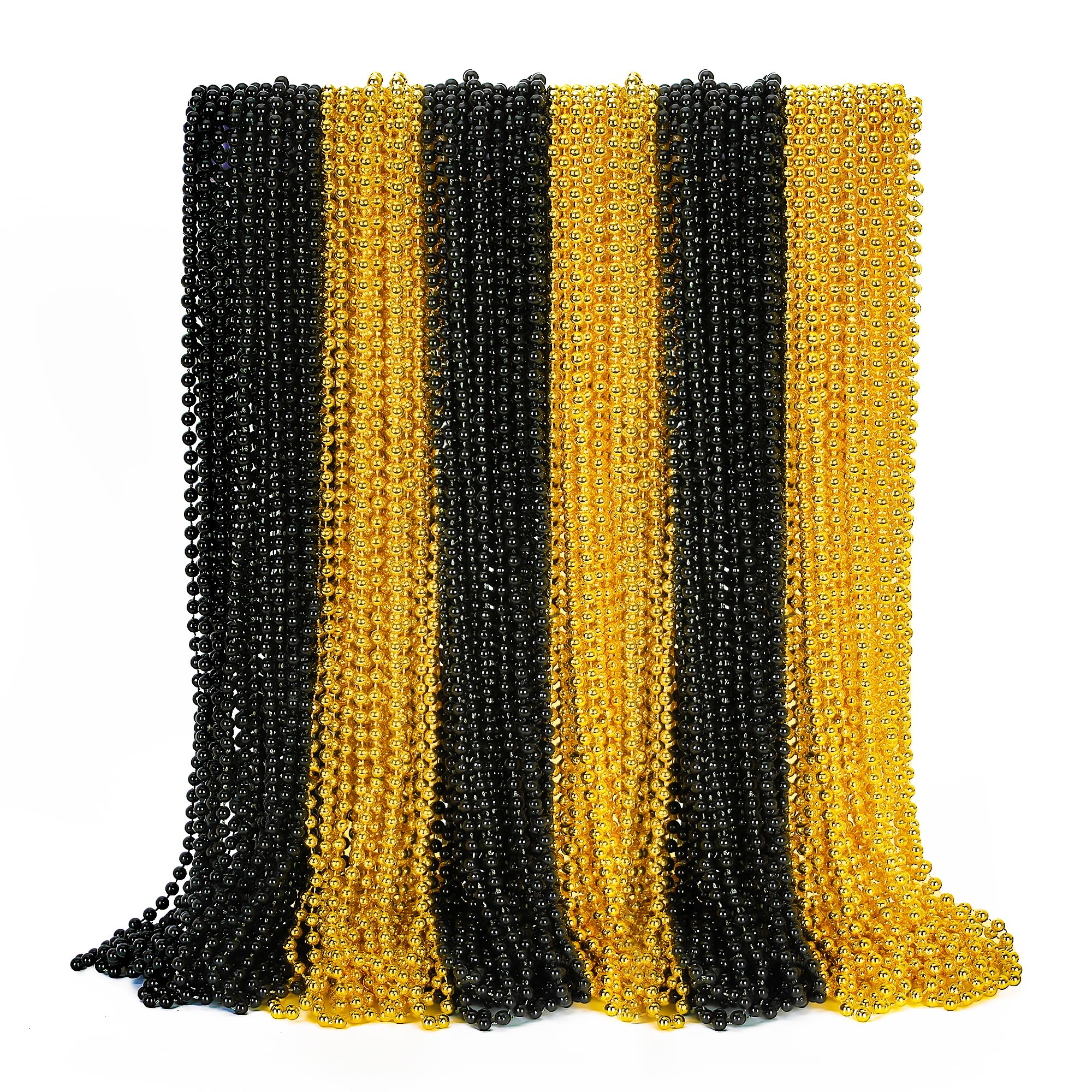 EOBOH New Year's Eve bead necklace, 33 inches, ideal for festive parades.