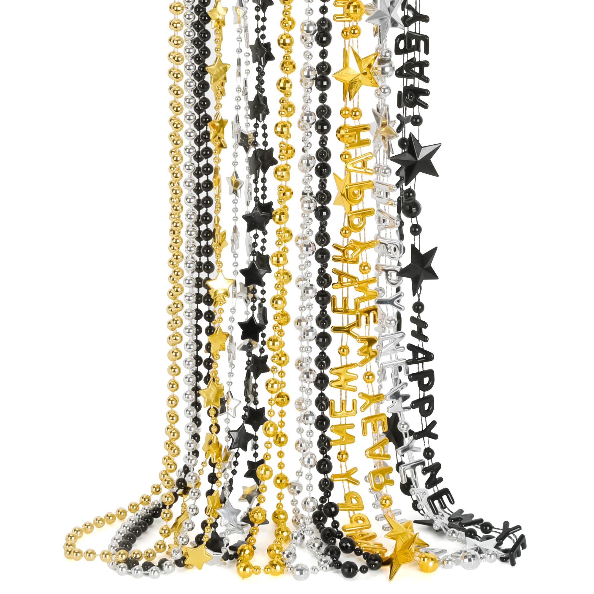 EOBOH New Years Eve necklace set with mixed beads for festive celebrations
