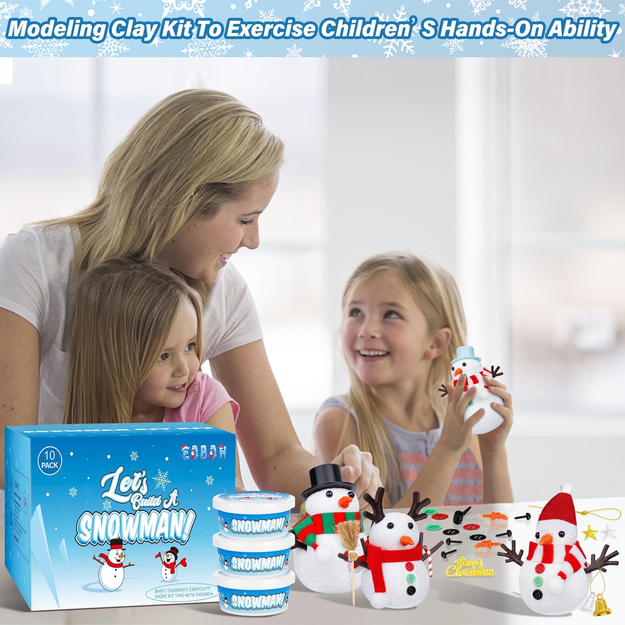 EOBOH Snowman Kit buttons enable colorful, varied outfits