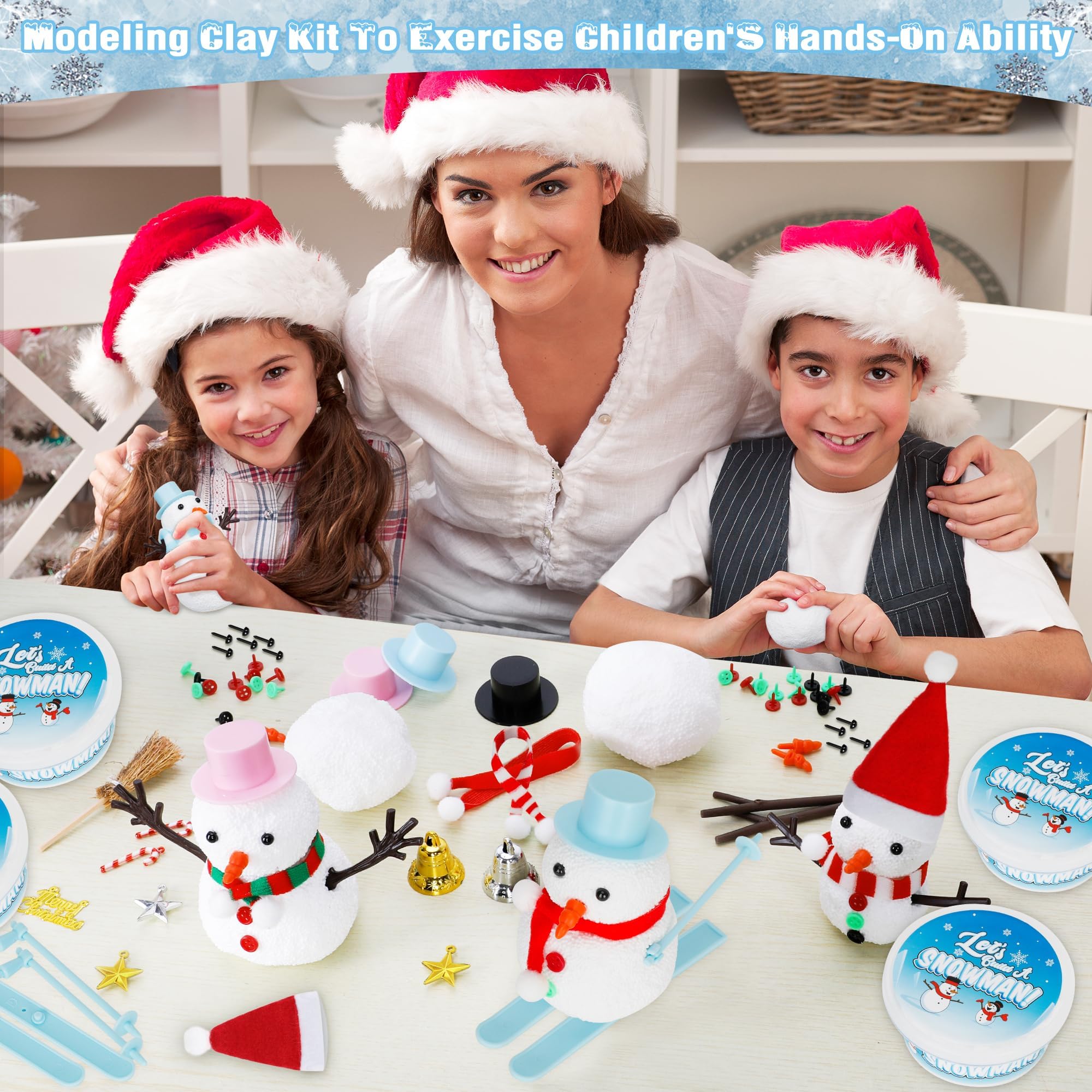 EOBOH snowman kit buttons—varied sizes for creative snowman styling.