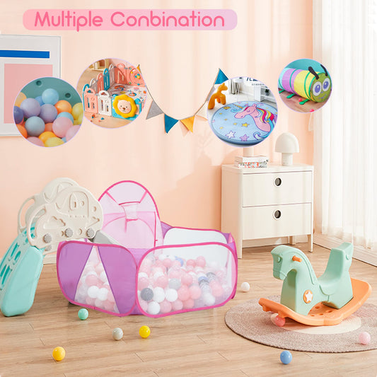 Eocolz pink pop-up ball pit open and ready for play