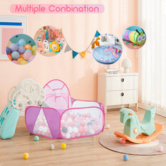 Eocolz pink pop-up ball pit open and ready for play