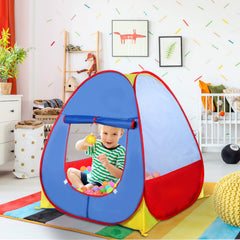 EocuSun ball pit tent interior view, safe fabric and breathable mesh windows.