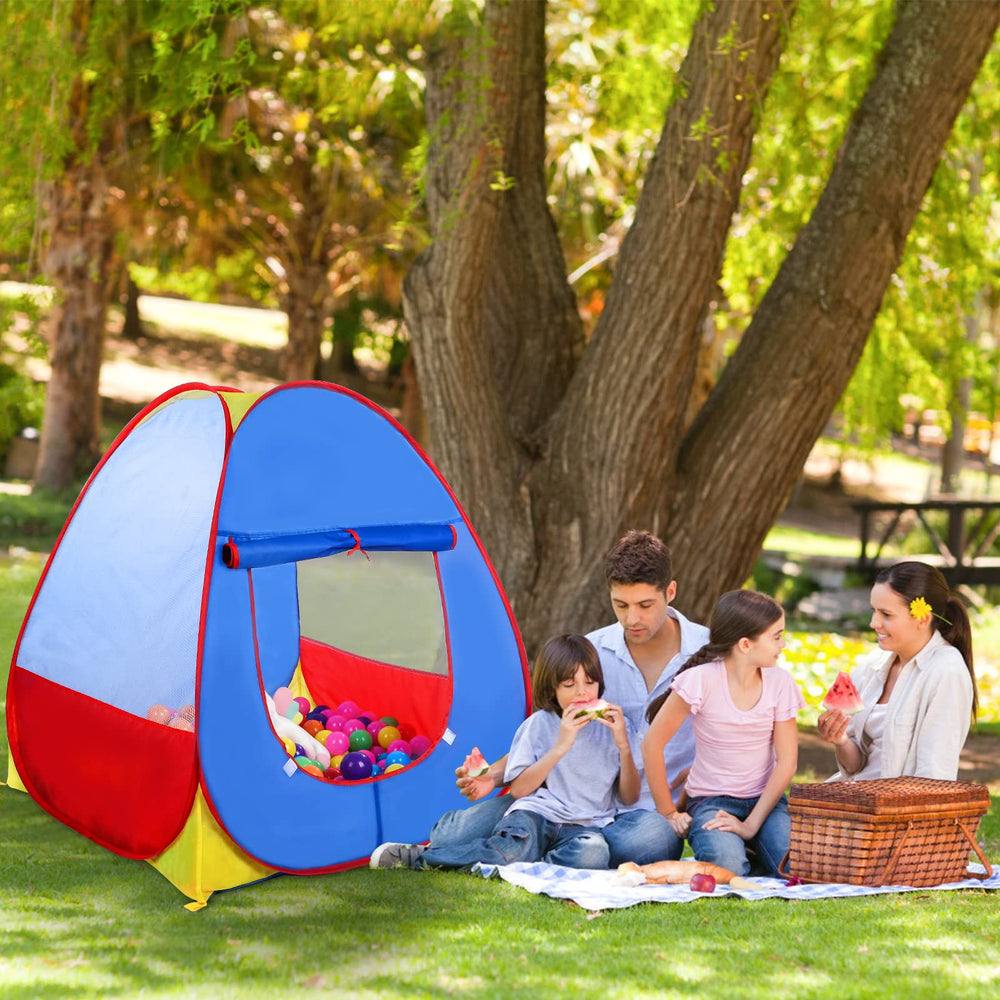 EocuSun pop-up playhouse folded storage bag, compact for travel and storage.