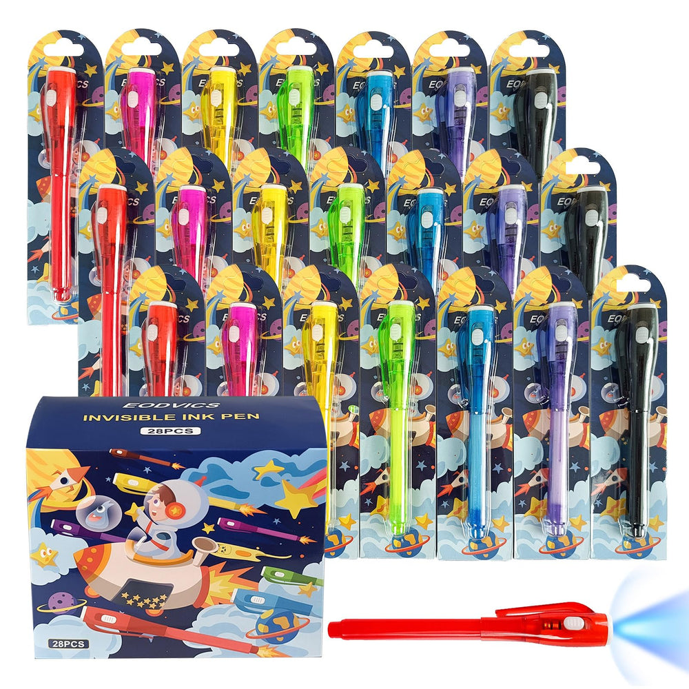 EODVICS invisible ink pen packaging with star design, ideal for gifting and anticipation.