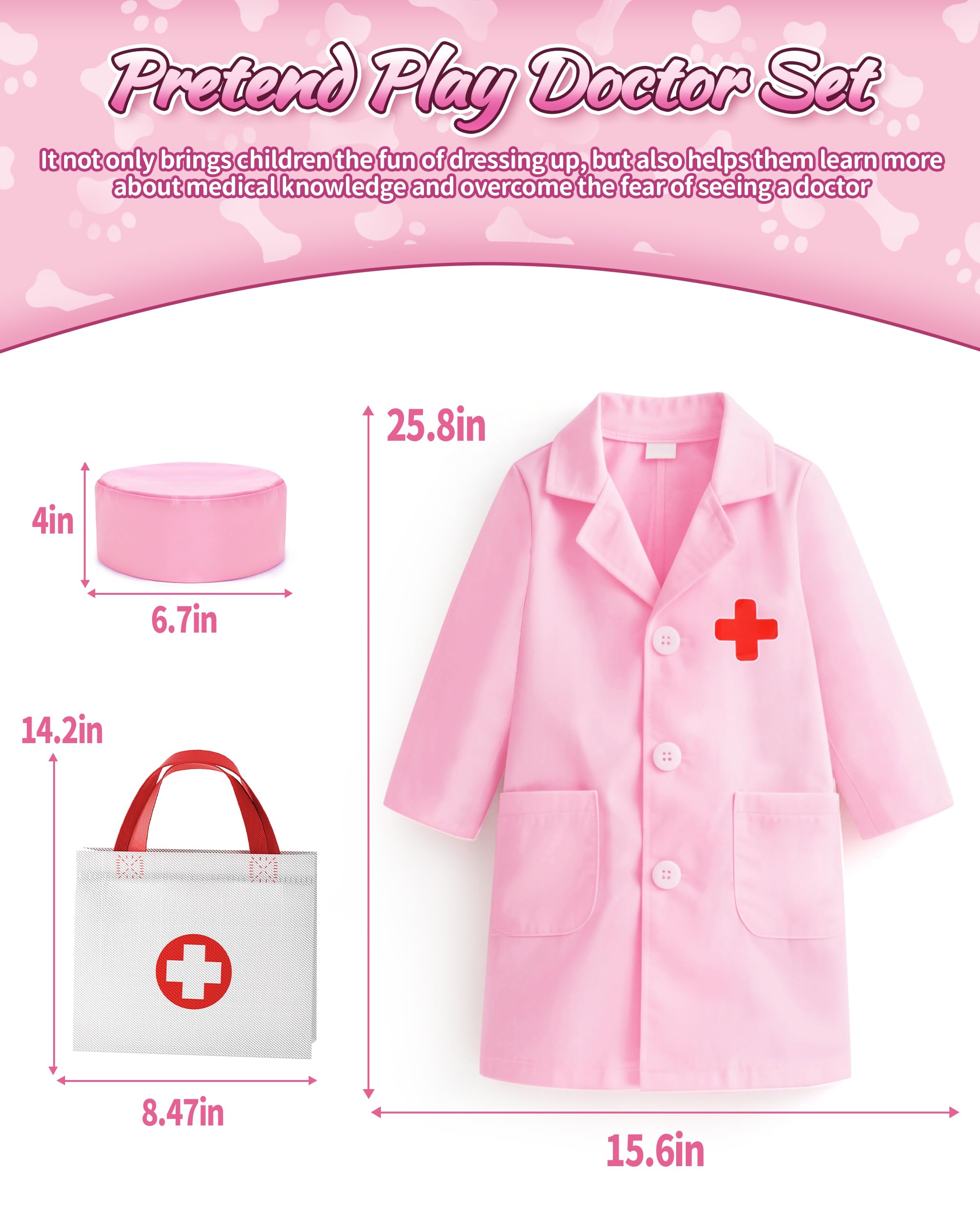 Eoephemeral Thermometer and Blood Pressure Cuff for realistic kid-friendly checks.