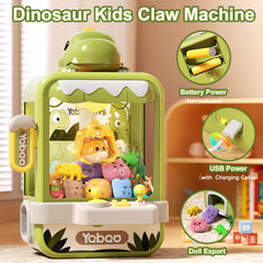 Eohemeral claw mechanism with 360-degree rotation enables precise prize grabbing.