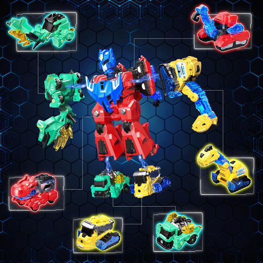 Eohemeral dinosaur transforming toy showing transition to robot form for creative STEM fun.