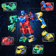 Eohemeral dinosaur transforming toy showing transition to robot form for creative STEM fun.