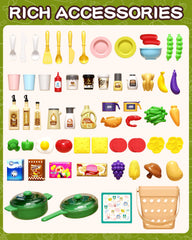 Eohemeral green kids kitchen design for social play