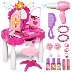 Eohemeral toddler makeup table with mirror for imaginative play and grooming