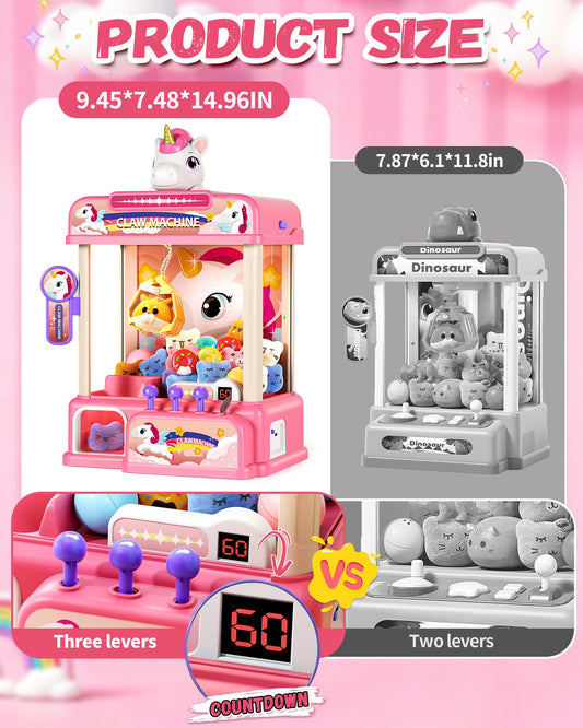 Eohemeral Unicarns claw machine with detachable head offering versatile play options.