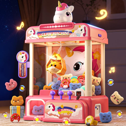 Eohemeral Unicarns claw machine front view for portable party entertainment.