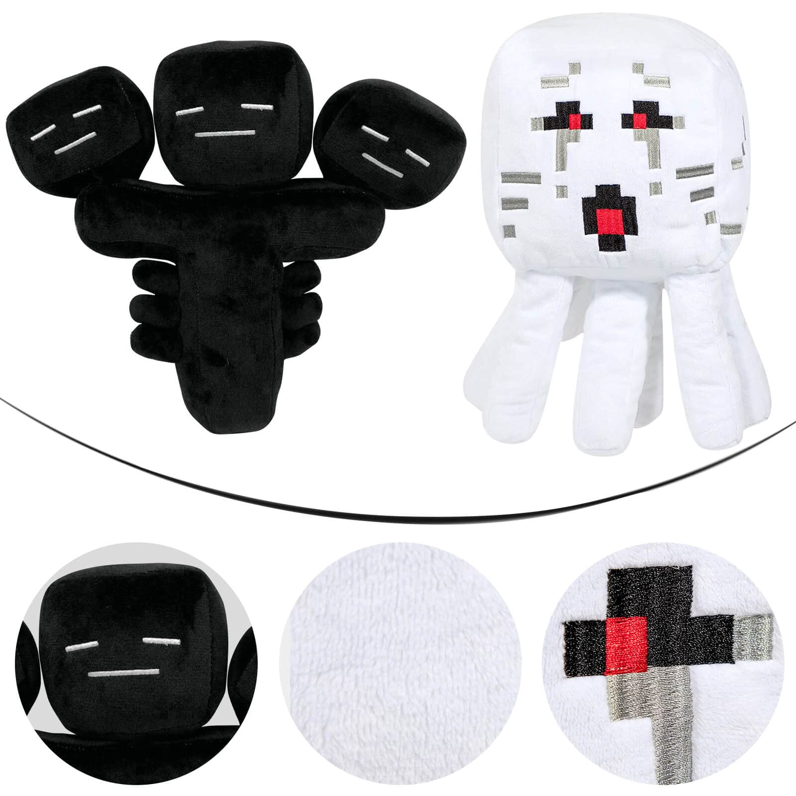 EOHX Wither Storm Plush Ghast full body captures iconic silhouette for collection.