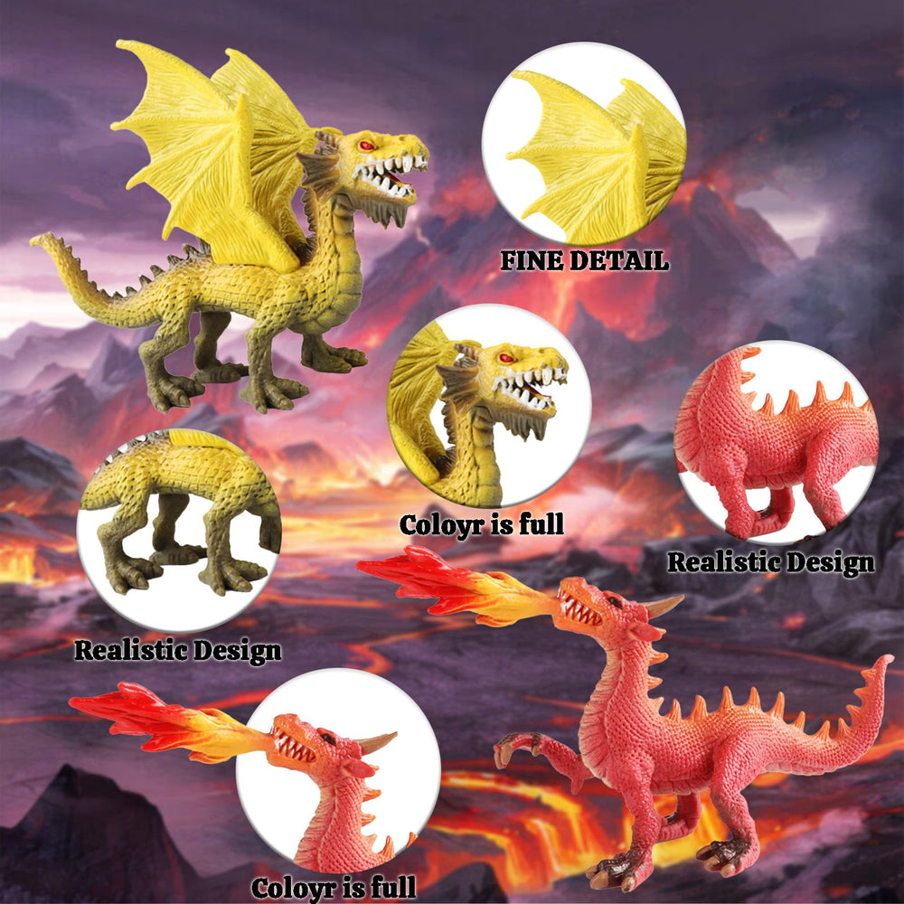 EOIVSH cake topper dragon figurines add whimsy to celebrations and classroom projects.