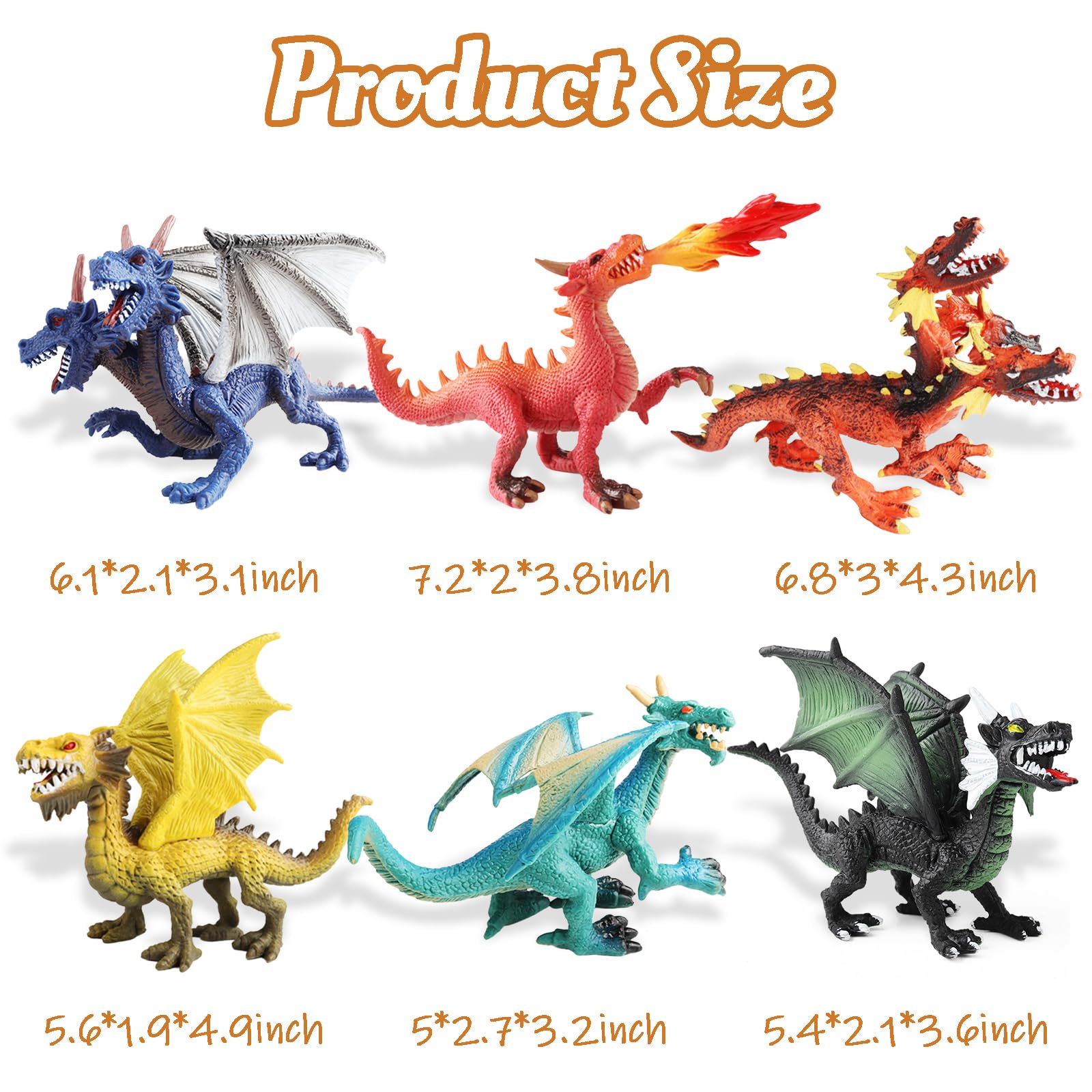 EOIVSH dragon toys suit dioramas, party favors, and fantasy-themed decor.