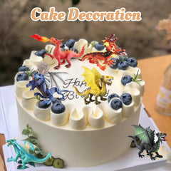 EOIVSH safe, durable PVC dragons ideal for cake toppers, bath toys, and display.